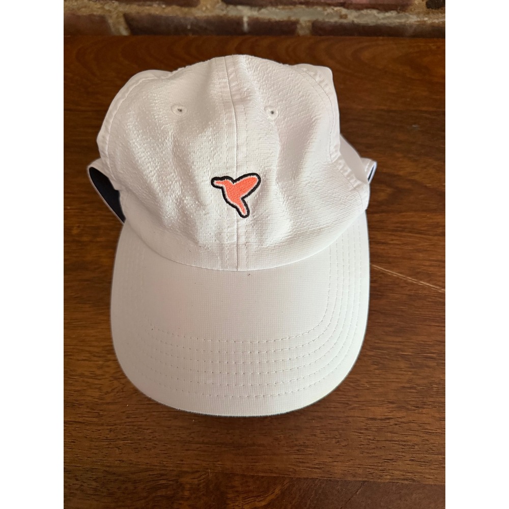 Birddogs White Performance Dad Hat Adjustable Strapback Golf Gym Cap Orange Logo